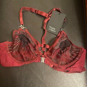 Burgundy Thistle And Spire Heartbreaker Bra in Size Medium